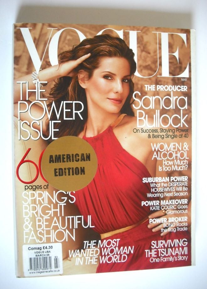 US Vogue magazine - March 2005 - Sandra Bullock cover