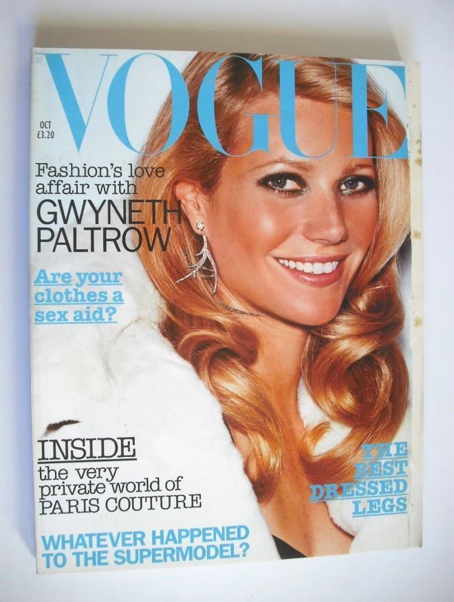 British Vogue magazine - October 2002 - Gwyneth Paltrow cover