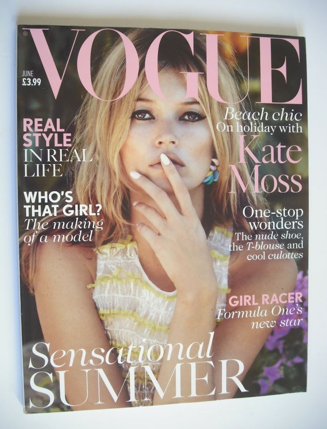 British Vogue magazine - June 2013 - Kate Moss cover