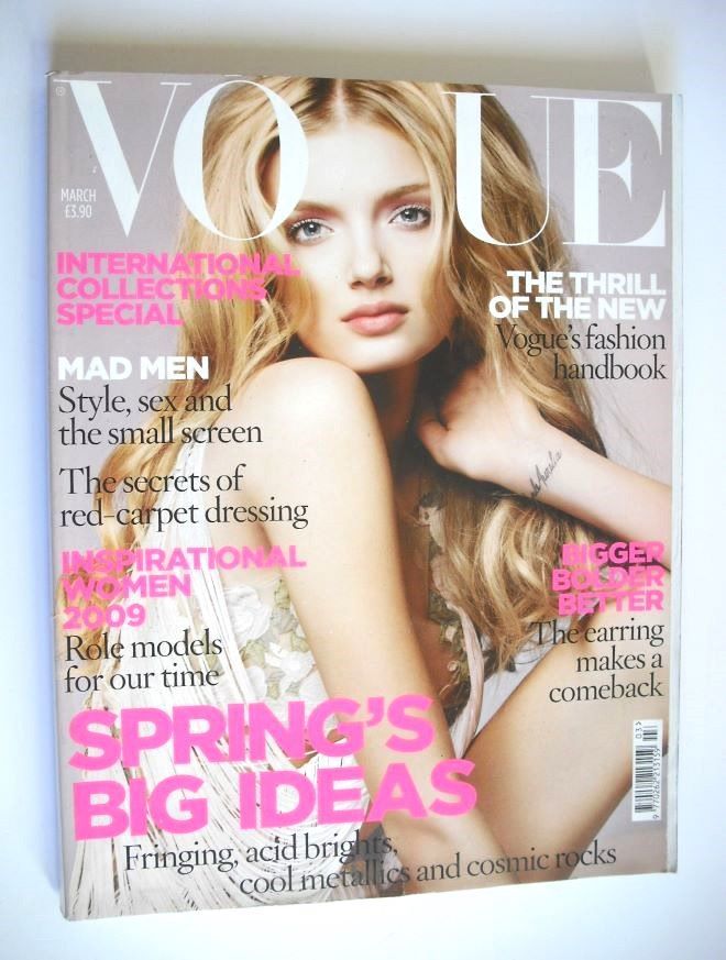 British Vogue magazine - March 2009 - Lily Donaldson cover