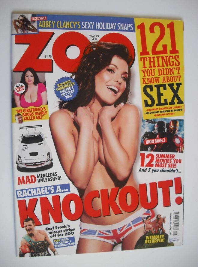 Zoo magazine - Rachael Cordingley cover (23-29 April 2010)