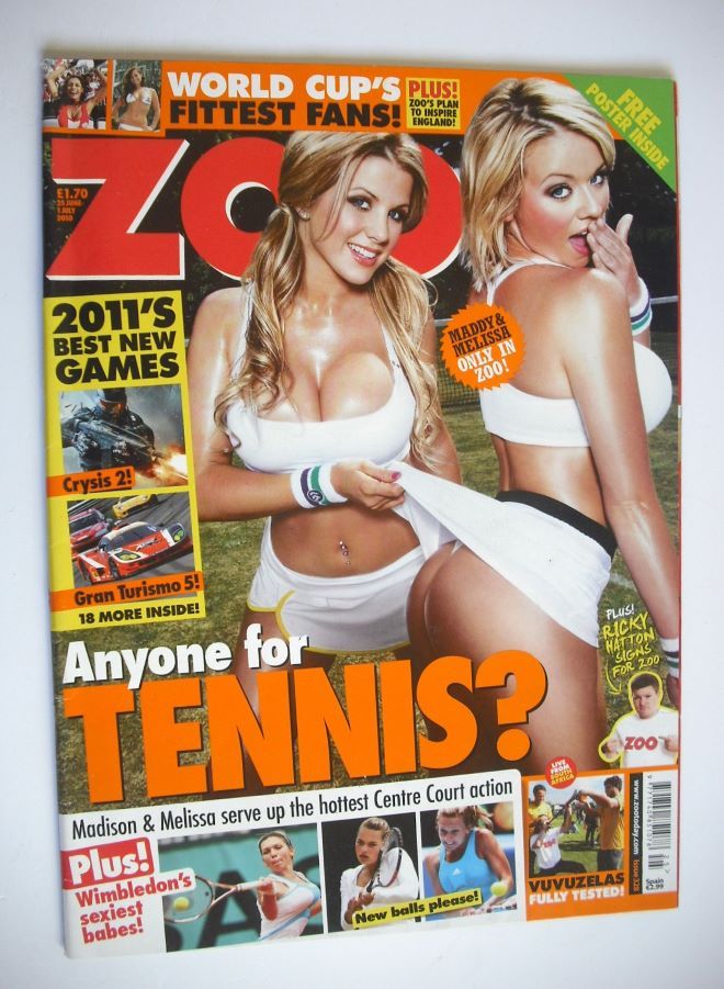 Zoo magazine - Madison & Melissa cover (25 June - 1 July 2010)