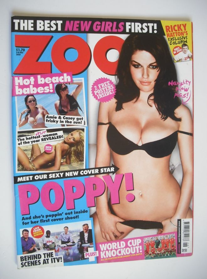 Zoo magazine - Poppy Rivers cover (2-8 July 2010)