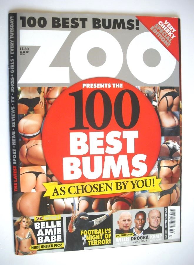 Zoo magazine - 100 Best Bums cover (22-28 October 2010)