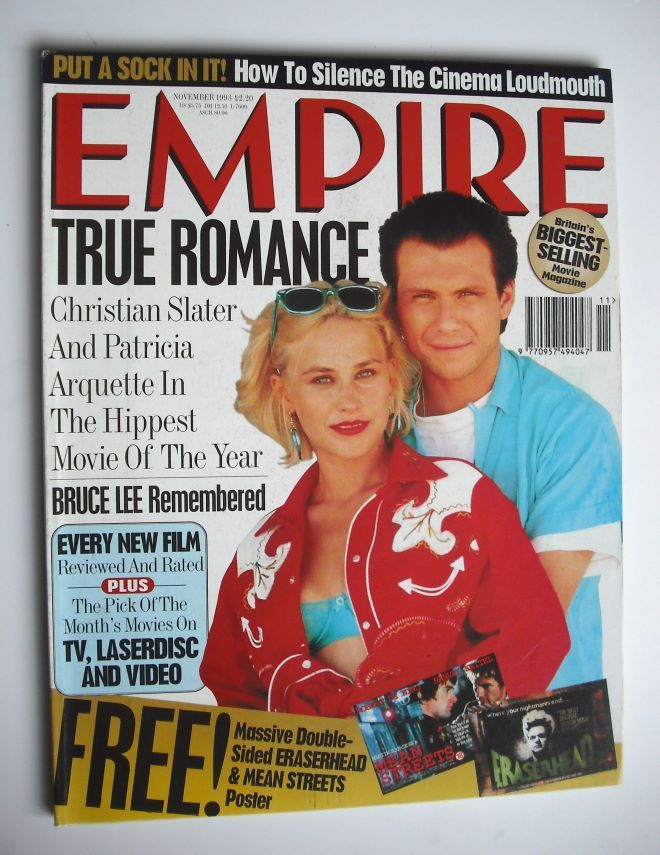 Empire magazine - Christian Slater and Patricia Arquette cover (November 1993 - Issue 53)