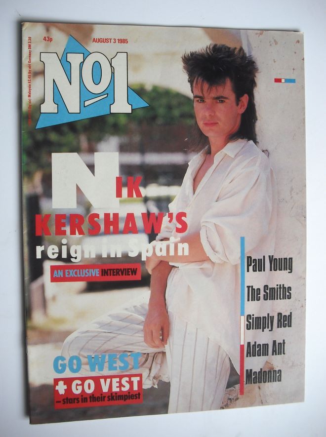 No 1 Magazine - Nik Kershaw cover (3 August 1985)