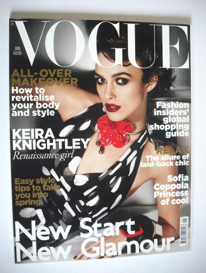 <!--2011-01-->British Vogue magazine - January 2011 - Keira Knightley cover