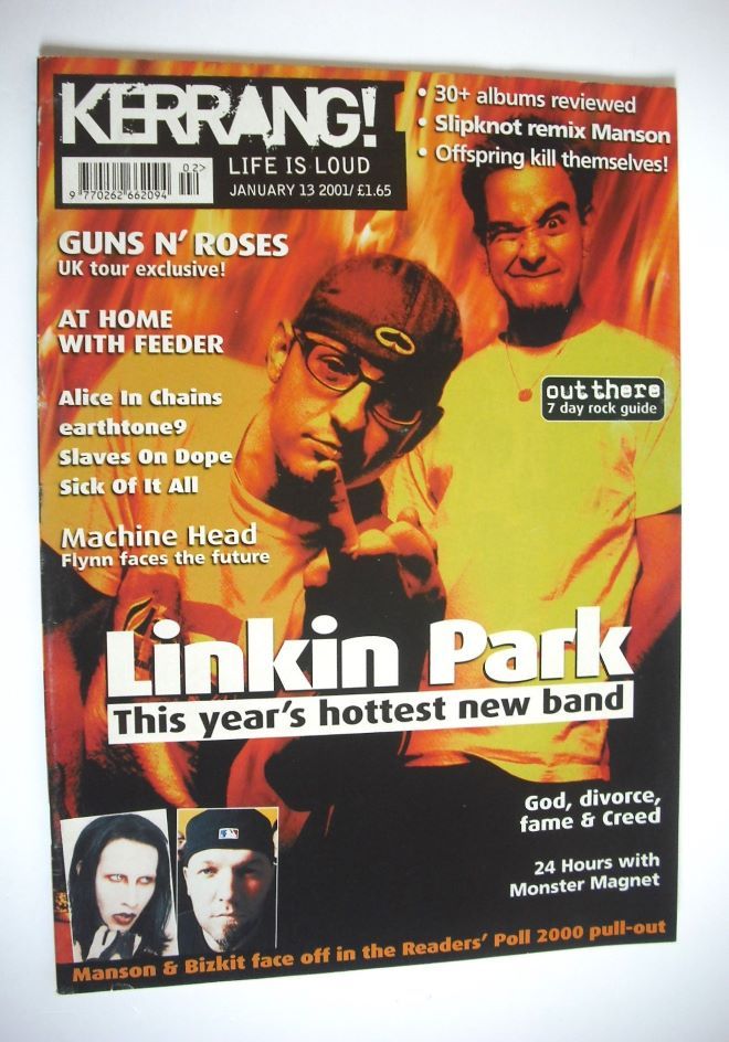 Kerrang magazine - Linkin Park cover (13 January 2001 - Issue 835)
