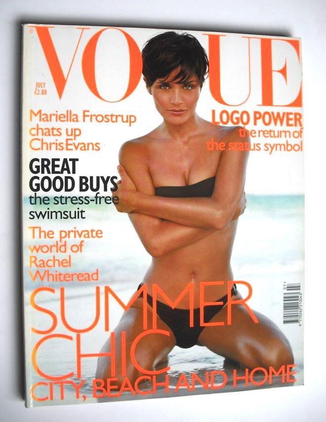 British Vogue magazine - July 1997 - Helena Christensen cover