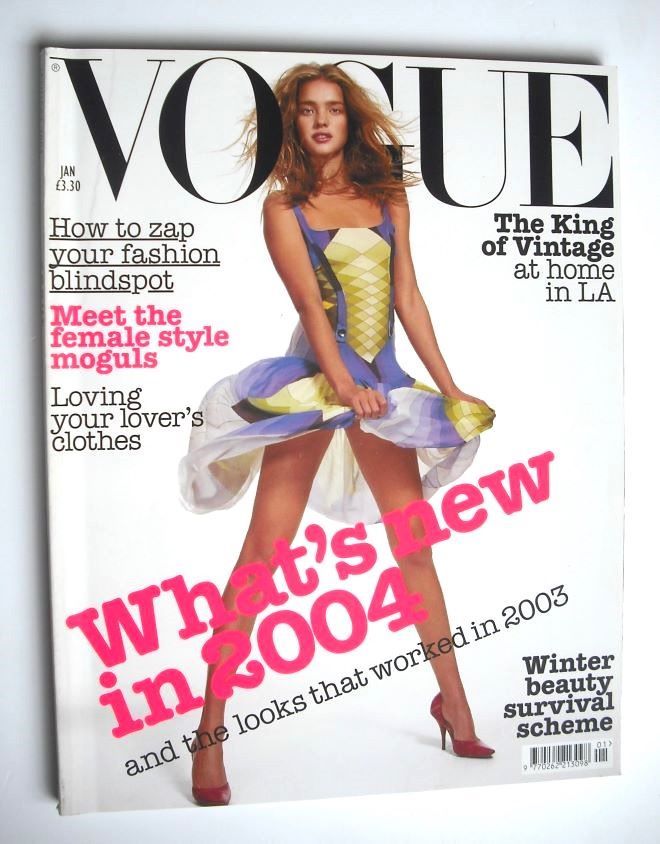 British Vogue magazine - January 2004 - Natalia Vodianova cover