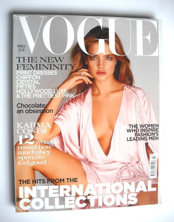 British Vogue magazine - March 2004 - Natalia Vodianova cover