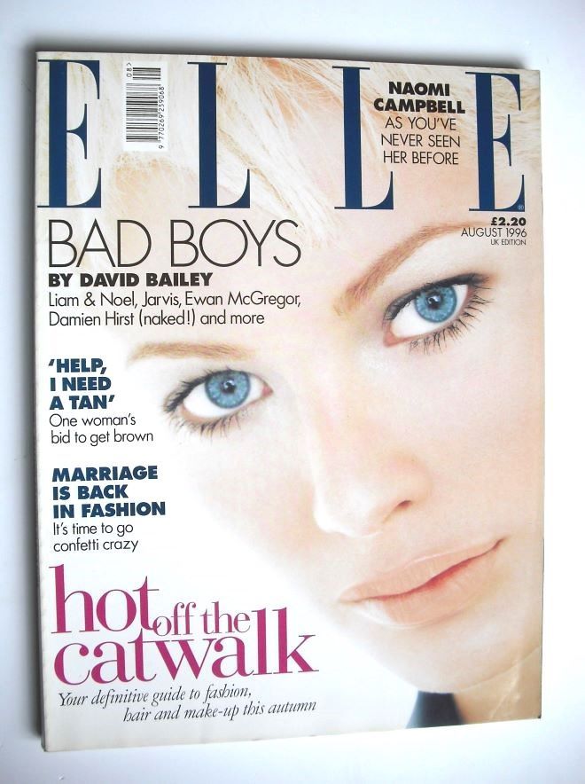 British Elle magazine - August 1996 - Carolyn Murphy cover