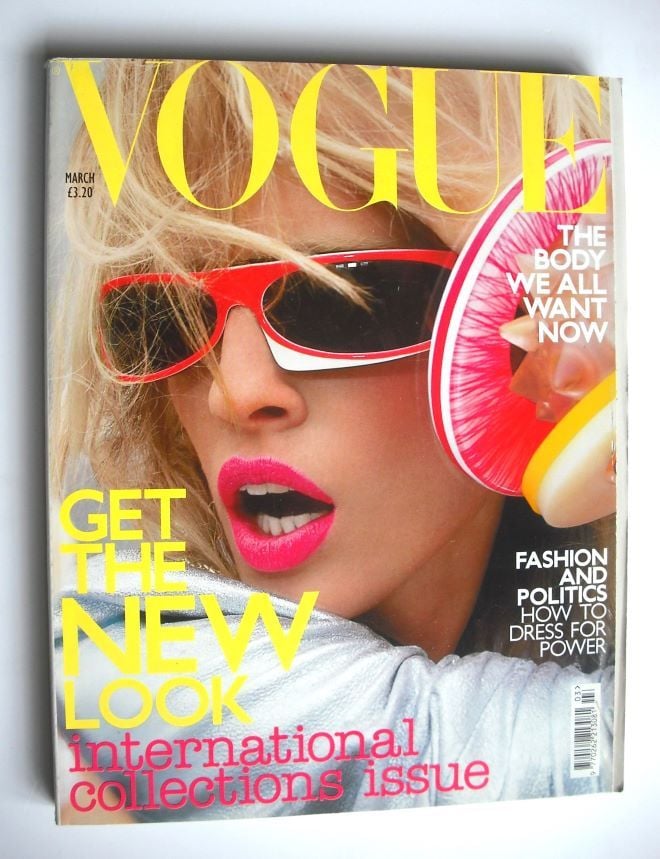 British Vogue magazine - March 2003 - Natasha Vojnovic cover