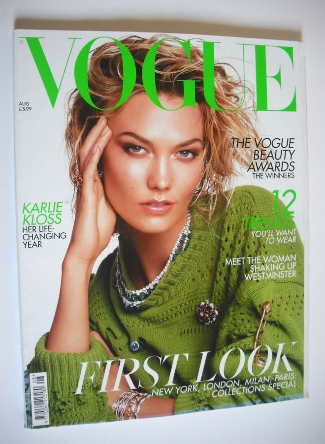 British Vogue magazine - August 2019 - Karlie Kloss cover