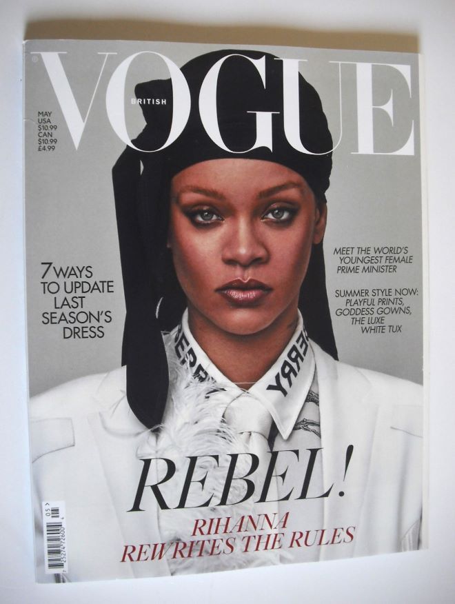 British Vogue magazine - May 2020 - Rihanna cover
