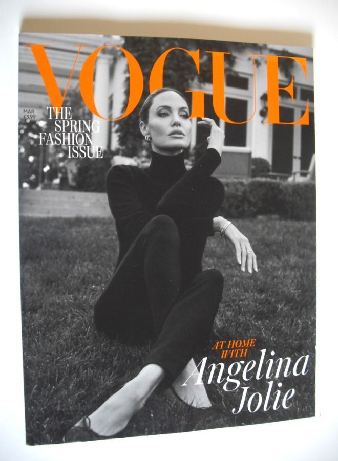 British Vogue magazine - March 2021 - Angelina Jolie cover (Subscriber's Issue)