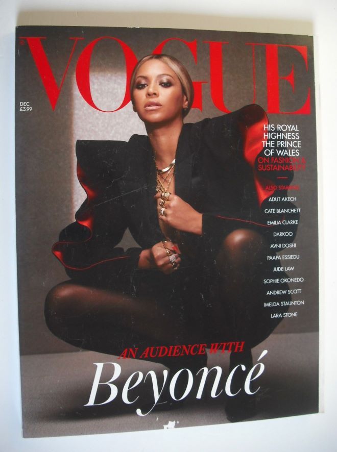 British Vogue magazine - December 2020 - Beyonce cover