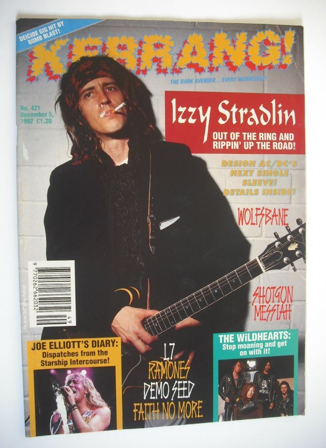 Kerrang magazine - Izzy Stradlin cover (5 December 1992 - Issue 421)
