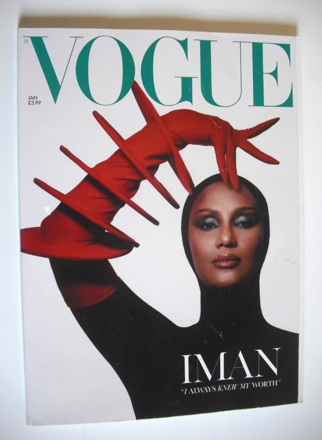 British Vogue magazine - January 2023 - Iman cover