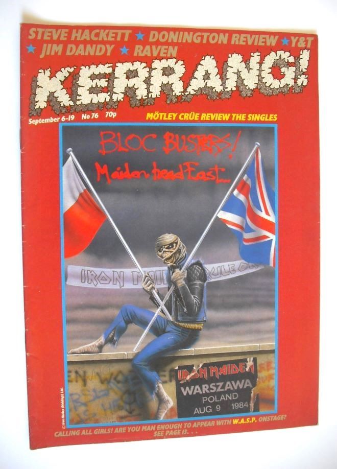 Kerrang magazine - Maiden Head East... cover (6-19 September 1984 - Issue 76)