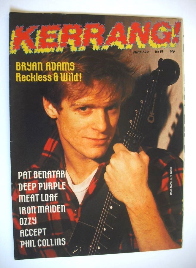 Kerrang magazine - Bryan Adams cover (7-20 March 1985 - Issue 89)