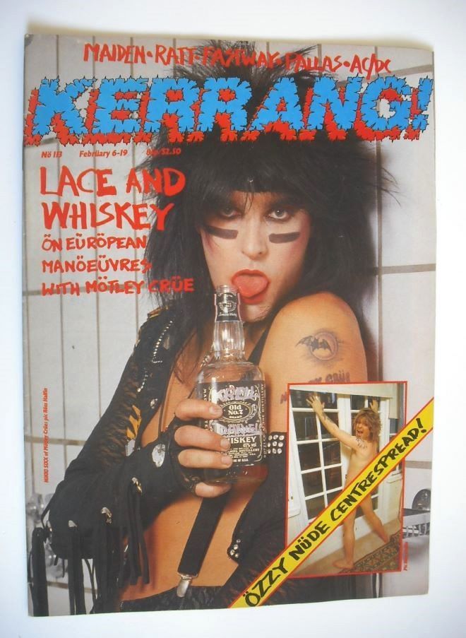 Kerrang magazine - Nikki Sixx cover (6-19 February 1986 - Issue 113)