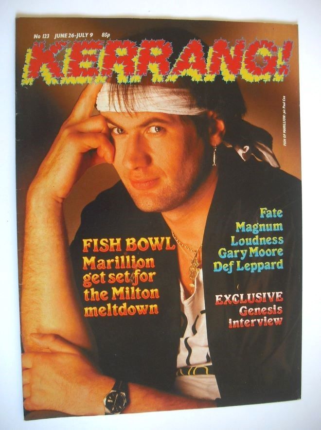 Kerrang magazine - Marillion cover (26 June - 9 July 1986 - Issue 123)