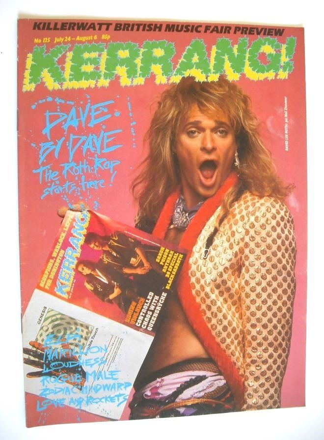 Kerrang magazine - David Lee Roth cover (24 July - 6 August 1986 - Issue 125)
