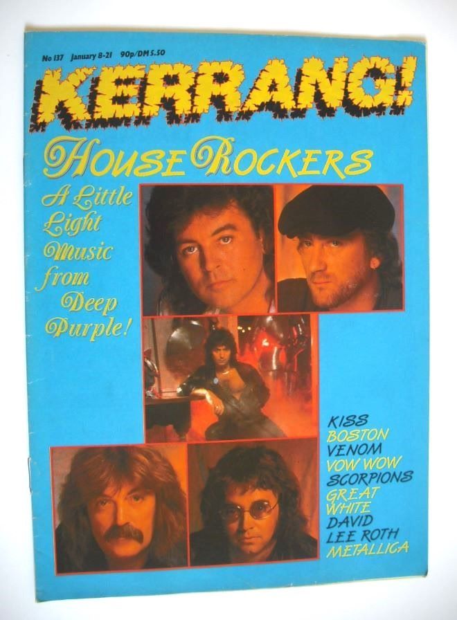 Kerrang magazine - Deep Purple cover (8-21 January 1987 - Issue 137)