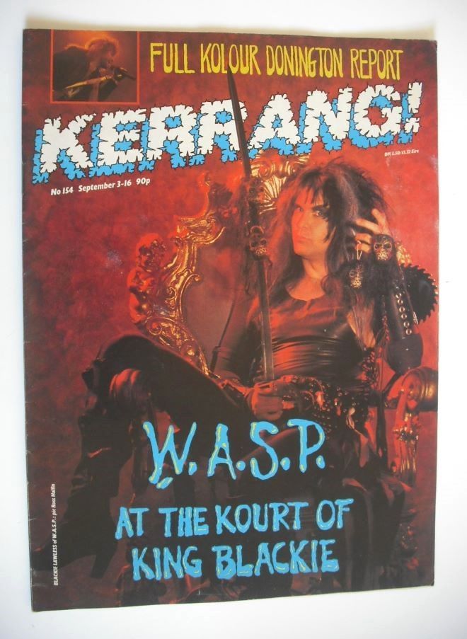 Kerrang magazine - Blackie Lawless cover (3-16 September 1987 - Issue 154)