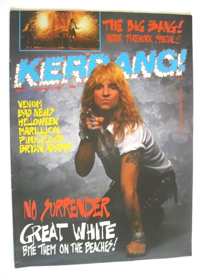 Kerrang magazine - Jack Russell cover (7 November 1987 - Issue 161)