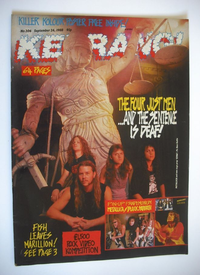 Kerrang magazine - Metallica cover (24 September 1988 - Issue 206)