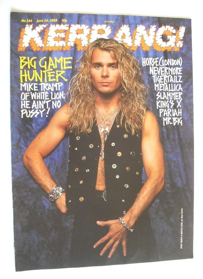 Kerrang magazine - Mike Tramp cover (24 June 1989 - Issue 244)