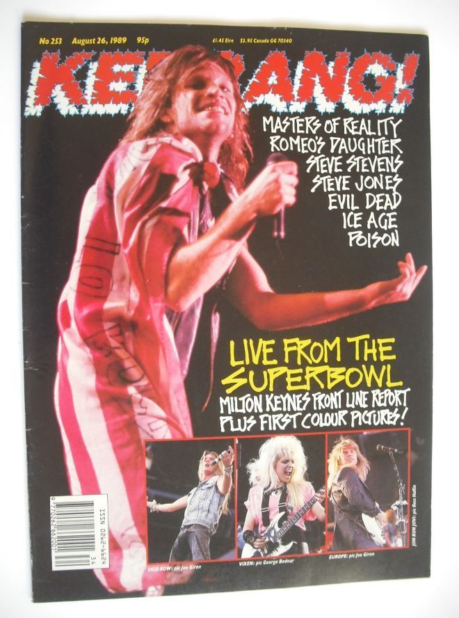 Kerrang magazine - Jon Bon Jovi cover (26 August 1989 - Issue 253)
