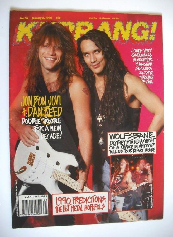 Kerrang magazine - Jon Bon Jovi and Dan Reed cover (6 January 1990 - Issue 271)