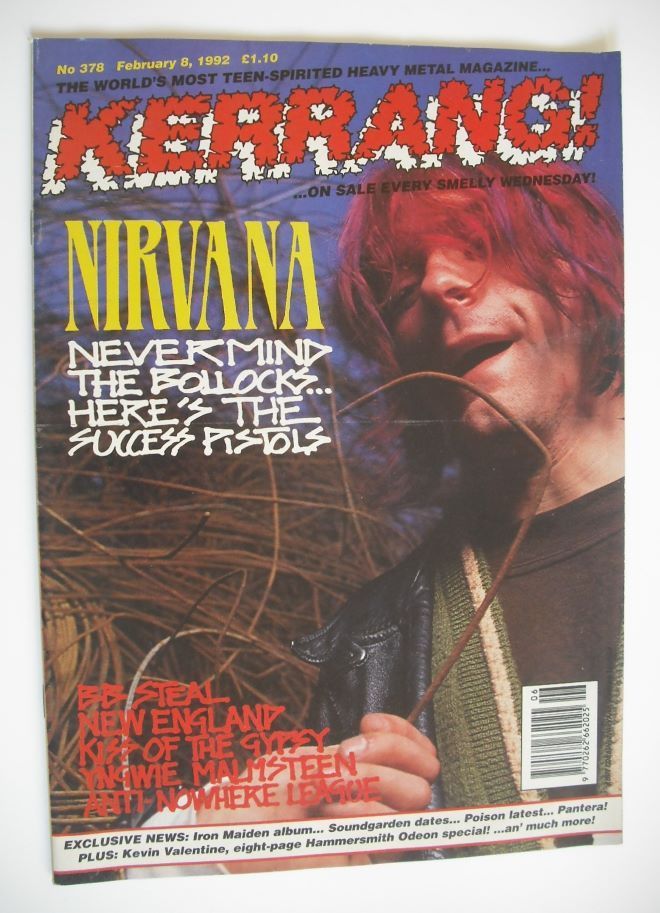 Kerrang magazine - Kurt Cobain cover (8 February 1992 - Issue 378)