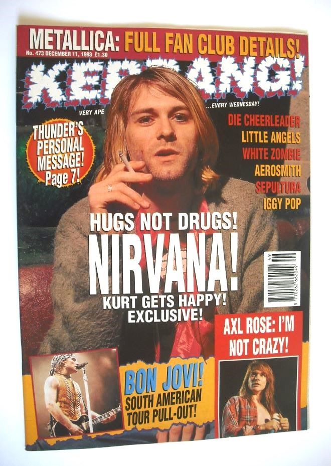 Kerrang magazine - Kurt Cobain cover (11 December 1993 - Issue 473)