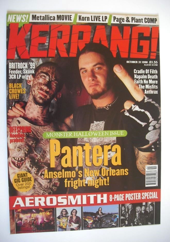 Kerrang magazine - Phil Anselmo cover (31 October 1998 - Issue 723)