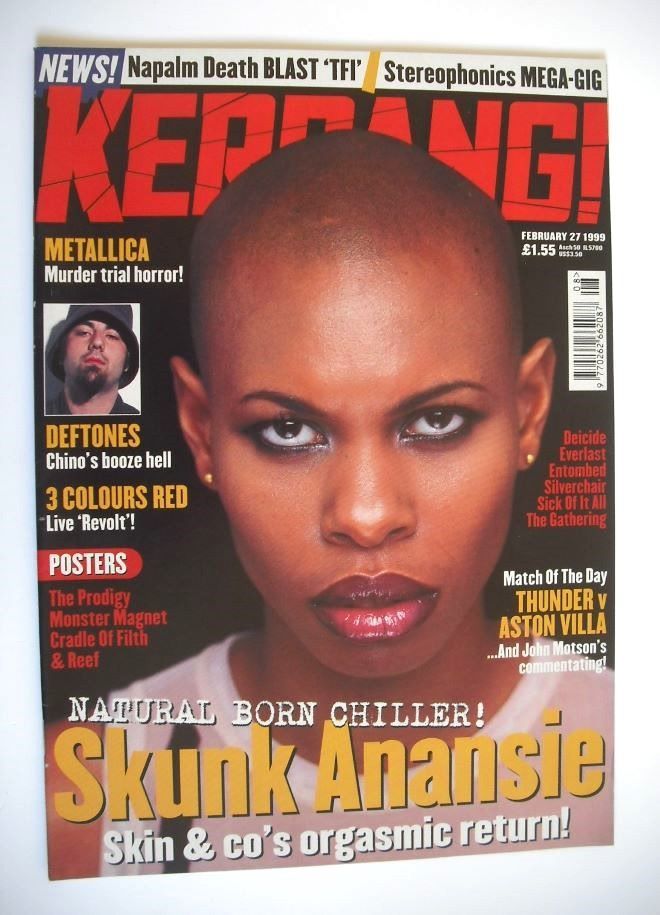 Kerrang magazine - Skin (Skunk Anansie) cover (27 February 1999 - Issue 739)