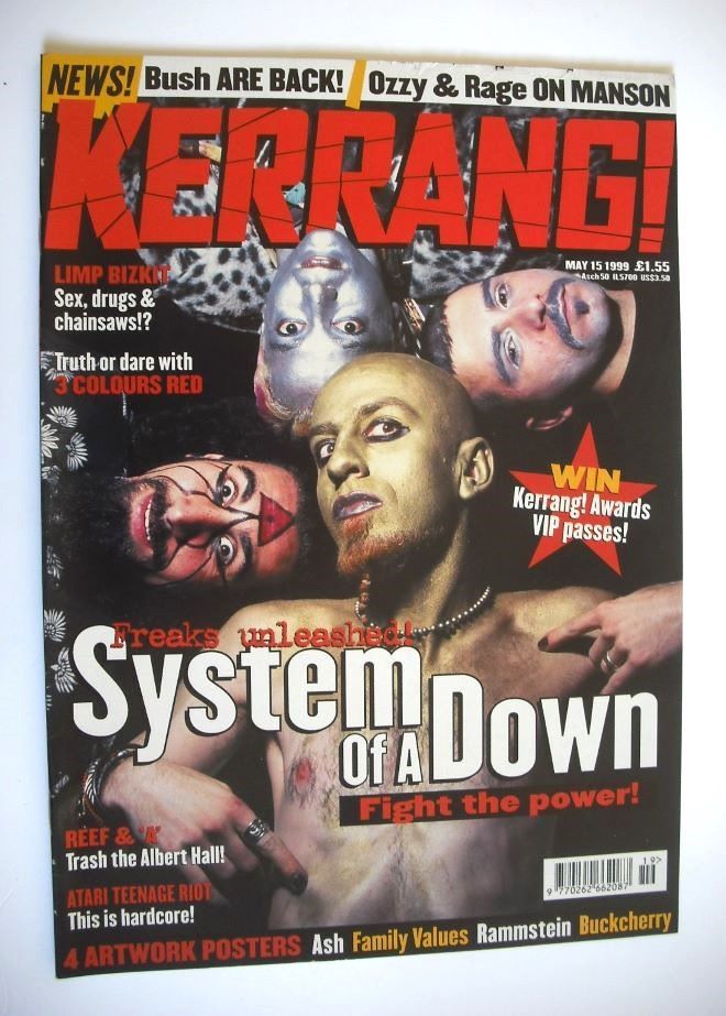 Kerrang magazine - System Of A Down cover (15 May 1999 - Issue 750)