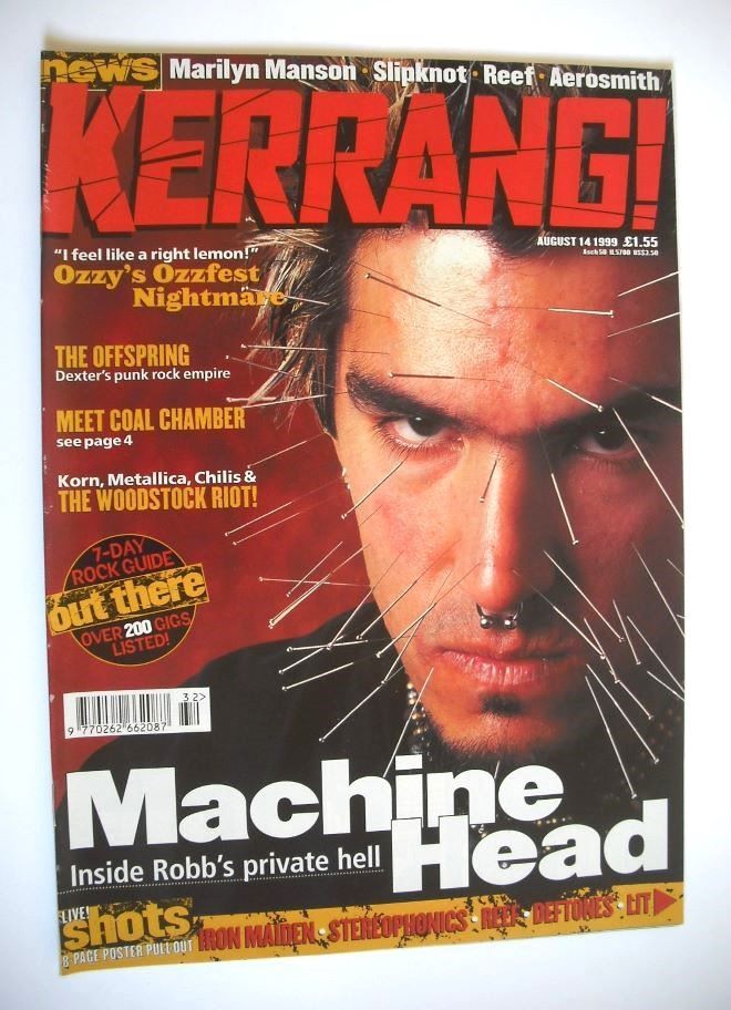 Kerrang magazine - Robb Flynn cover (14 August 1999 - Issue 763)