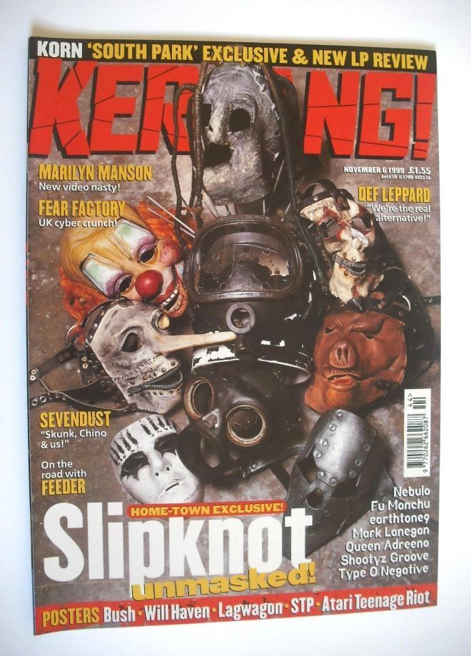 Kerrang magazine - Slipknot cover (6 November 1999 - Issue 775)