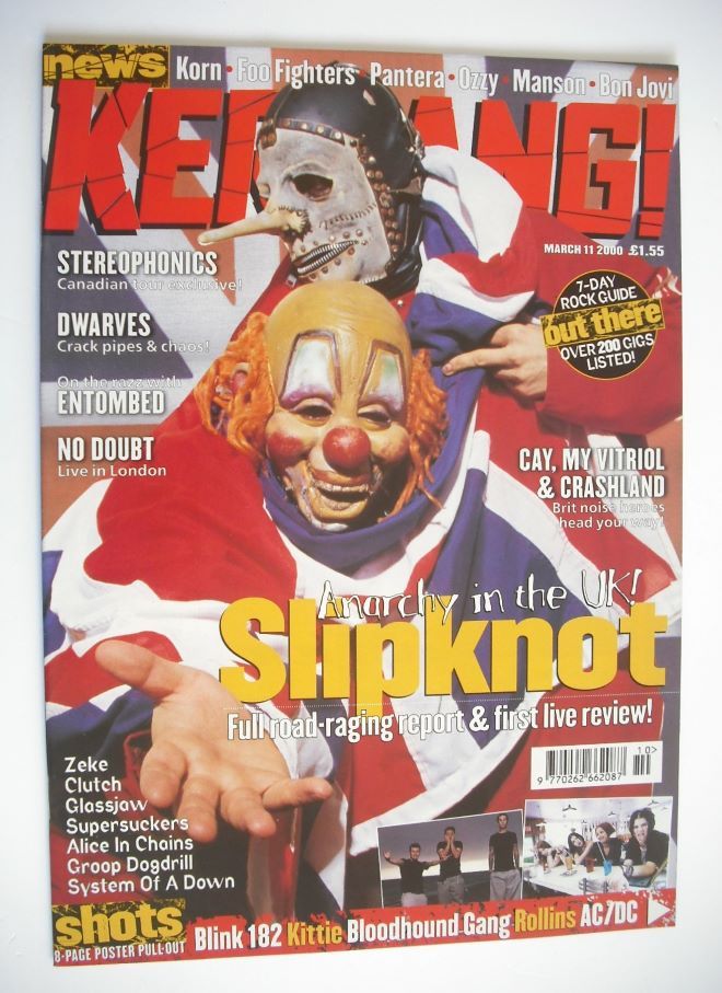 Kerrang magazine - Slipknot cover (11 March 2000 - Issue 792)