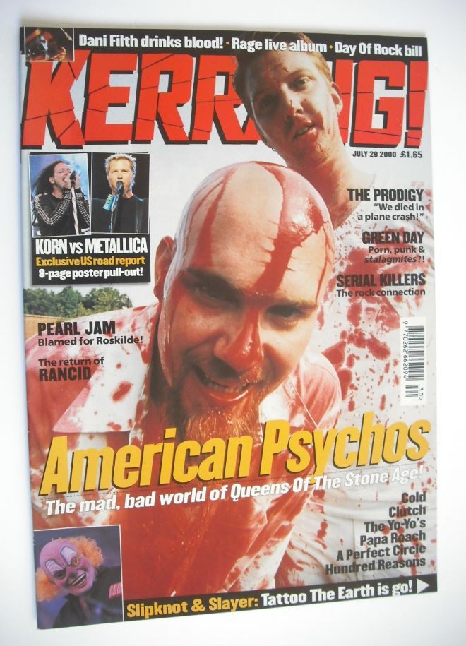 Kerrang magazine - Queens Of The Stone Age cover (29 July 2000 - Issue 812)