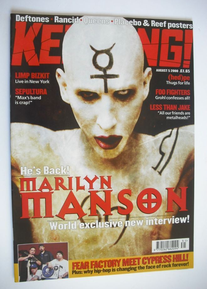 Kerrang magazine - Marilyn Manson cover (5 August 2000 - Issue 813)