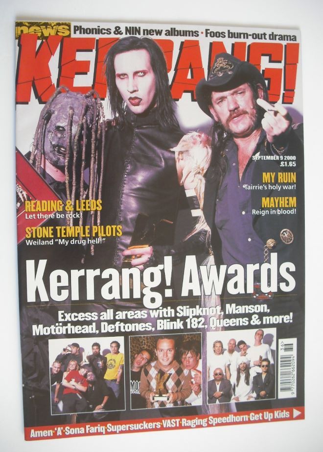Kerrang magazine - Kerrang Awards cover (9 September 2000 - Issue 818)