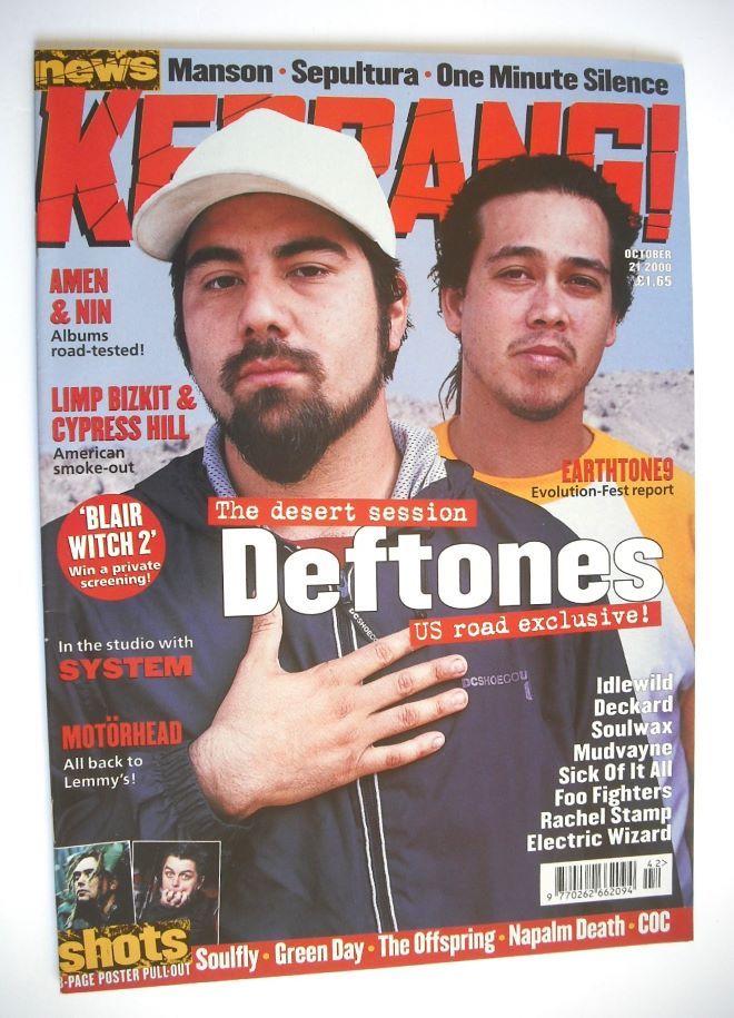 Kerrang magazine - Deftones cover (21 October 2000 - Issue 824)