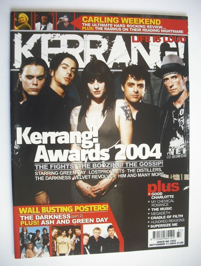 Kerrang magazine - Kerrang Awards 2004 cover (11 September 2004 - Issue 1022)