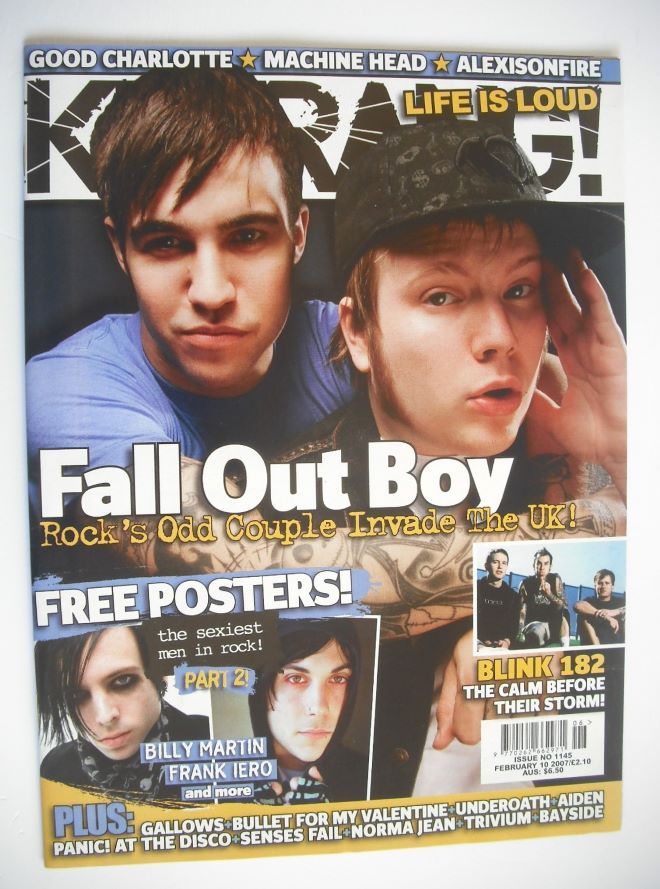 Kerrang magazine - Fall Out Boy cover (10 February 2007 - Issue 1145)