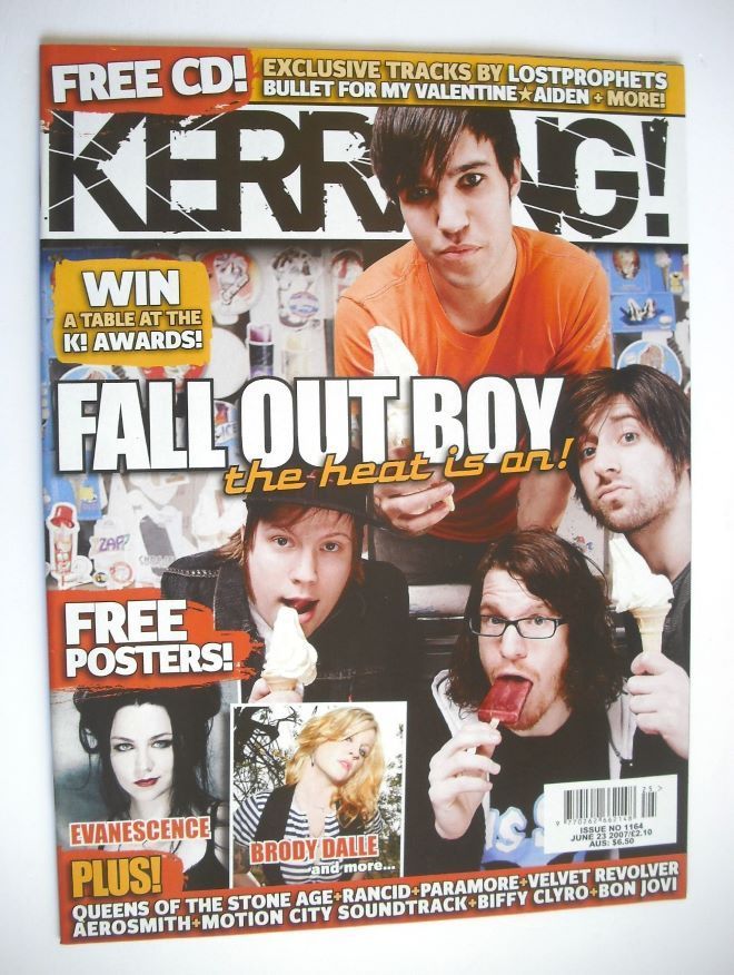Kerrang magazine - Fall Out Boy cover (23 June 2007 - Issue 1164)